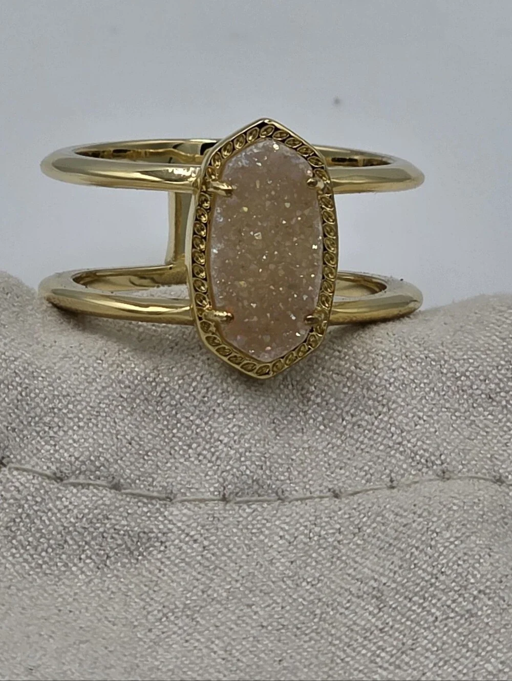 Kendra Scott Elyse Gold Iridescent‎ Drusy Size 10 New
